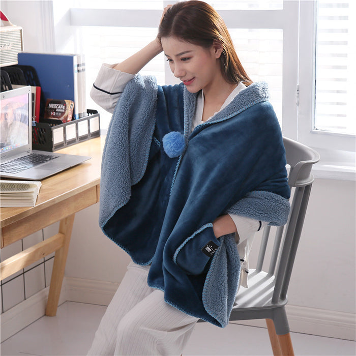 Winter office warm multifunctional Cape blanket Cape