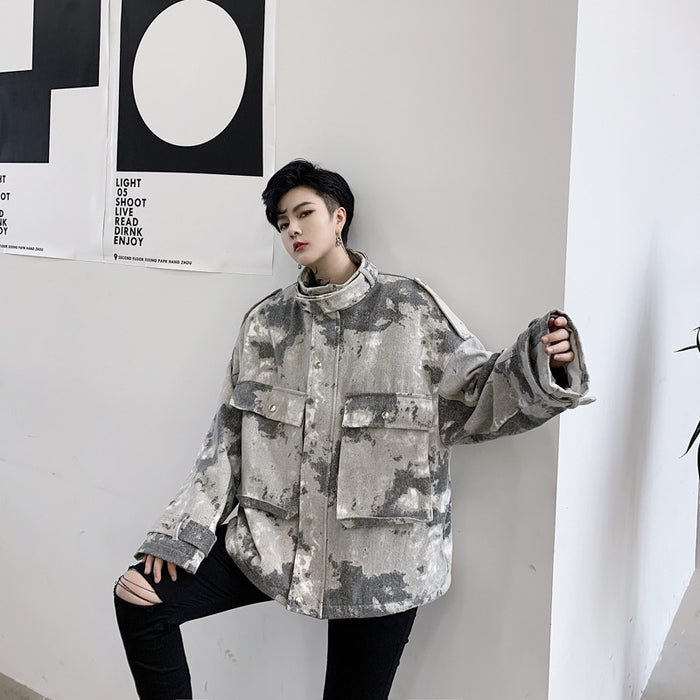 Camouflage silhouette jacket men