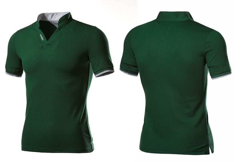 Short Sleeve Turn-Down Collar Polos