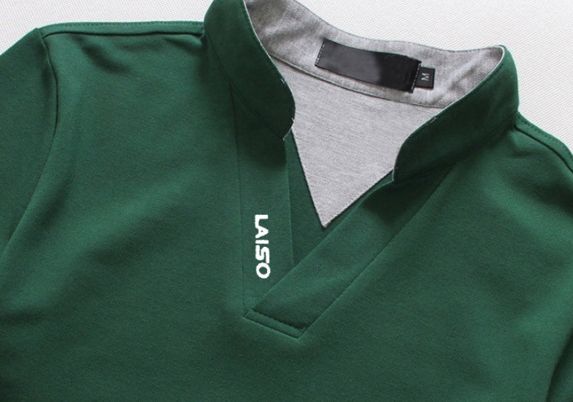 Short Sleeve Turn-Down Collar Polos