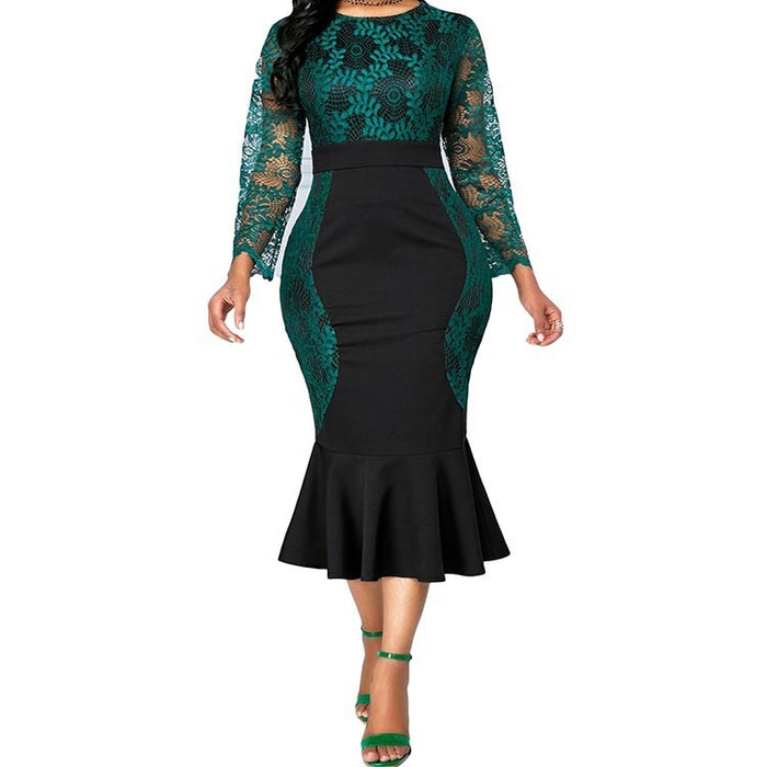 Autumn Summer Dress Women Casual Plus Size Slim Office Bodycon