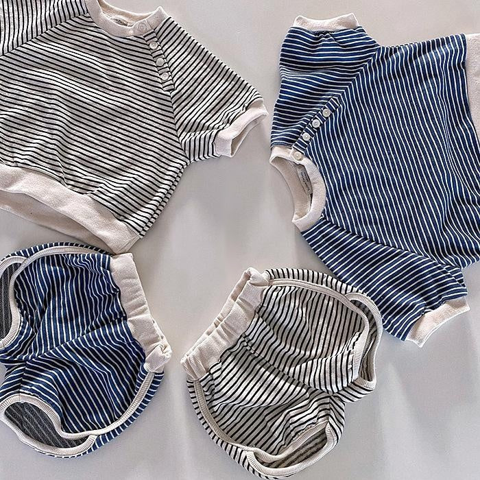 Baby Striped Shorts Set Toddler Baby Two-piece Set