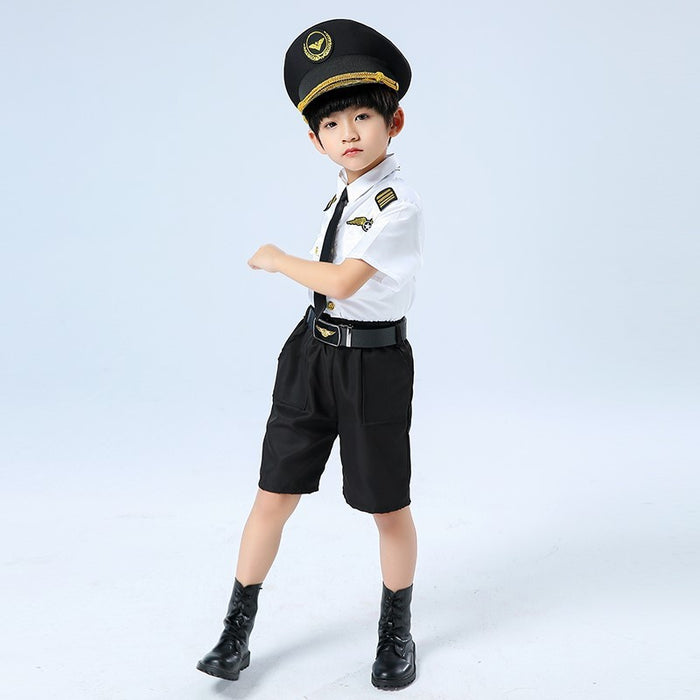 Captain Uniform Children Pilot Suit