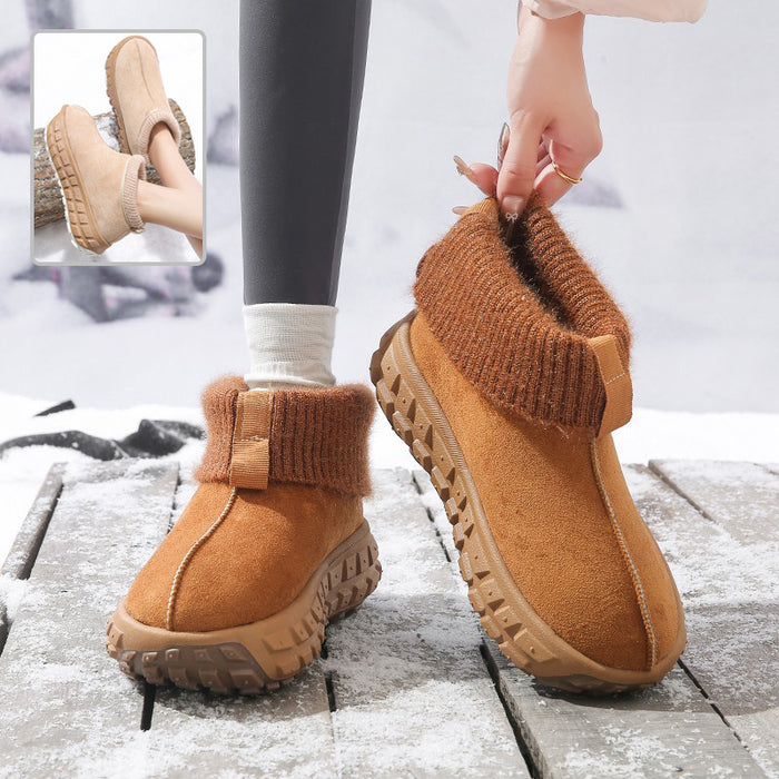 Winter Snow Boots With Anti-slip Tire-sole Design Fashion