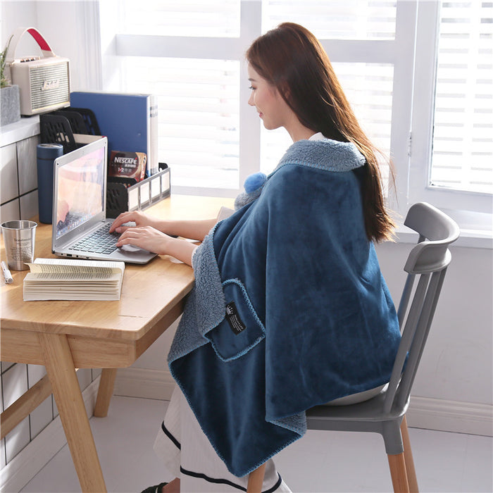 Winter office warm multifunctional Cape blanket Cape