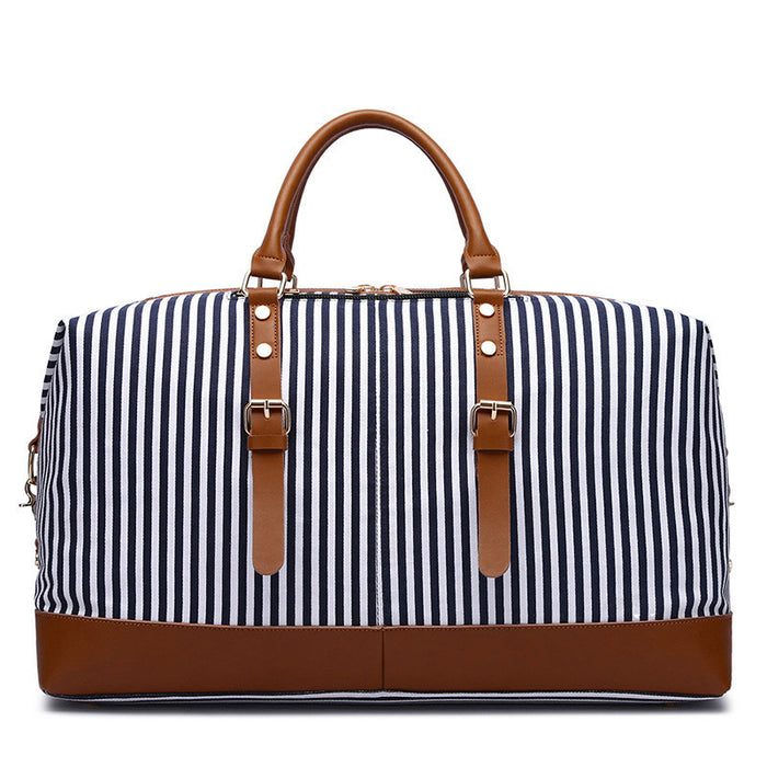 Striped Portable Messenger Travel Bag Travel Bag