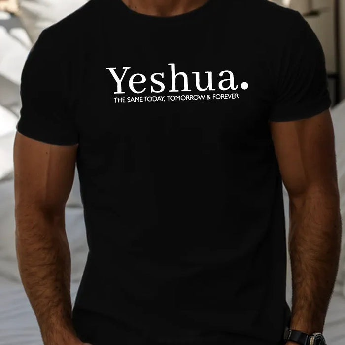 YESHUA Printed T-shirt, Men's T-shirt, Summer Casual Short Sleeved T-shirt