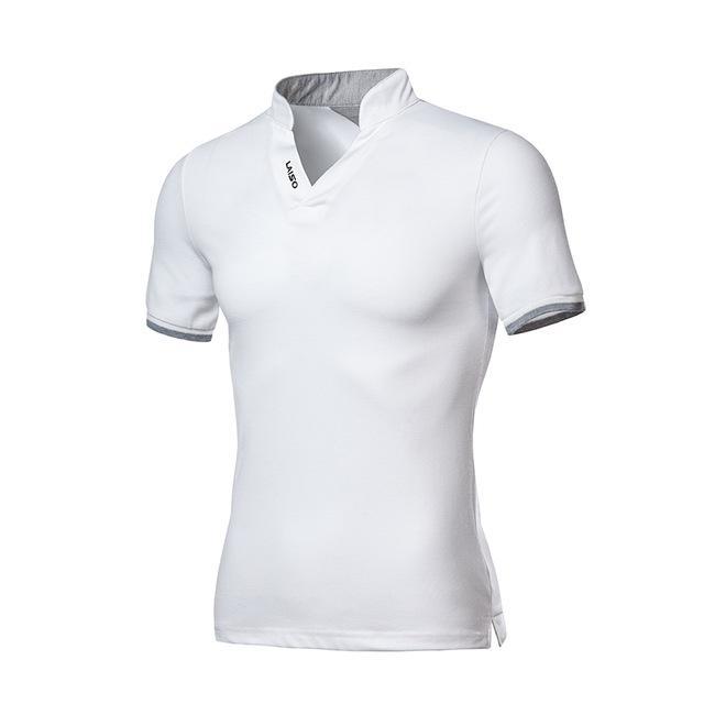 Short Sleeve Turn-Down Collar Polos