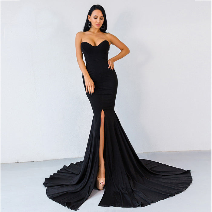 Long Evening Dress Off-the-shoulder Elegant Dress Party