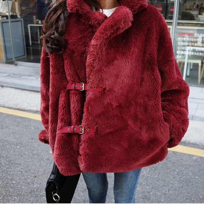 Winter Korean Female Fur Coat Short Soft Rabbit Fur Jacket