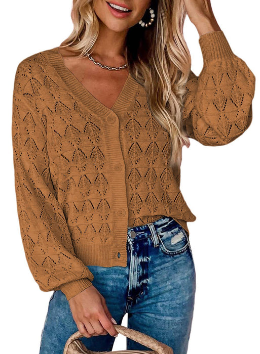 Fashion Short Cardigan Knitted Sweaters Women Autumn And Winter