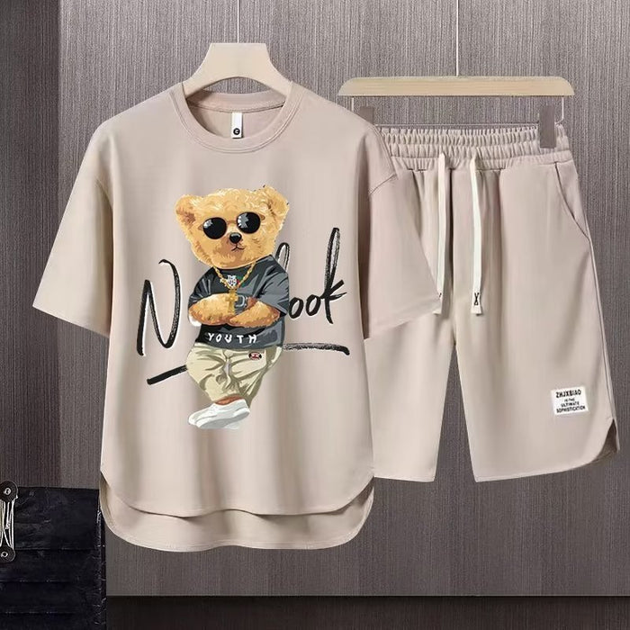 Short-sleeved T-shirt Summer Men Leisure Set Teenagers