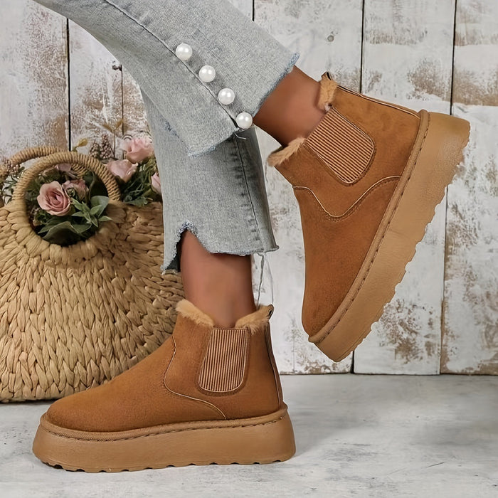 Winter Snow Boots Fashion Flat Thick-soled Cotton Shoes