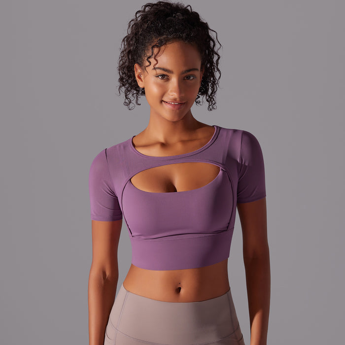 Fitness Double Layer Yoga Clothing Top Women