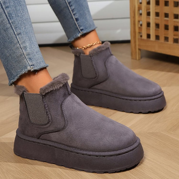 Winter Snow Boots Fashion Flat Thick-soled Cotton Shoes