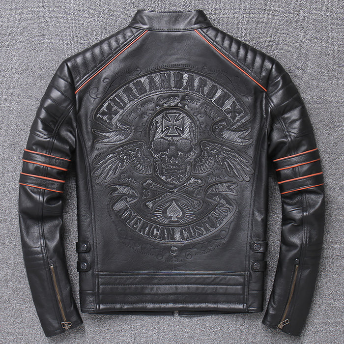 Harley Genuine Leather Clothes Men's Motorcycle Riding Motorcycle Clothing Slim Fit