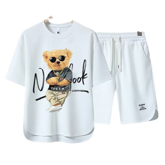 Short-sleeved T-shirt Summer Men Leisure Set Teenagers