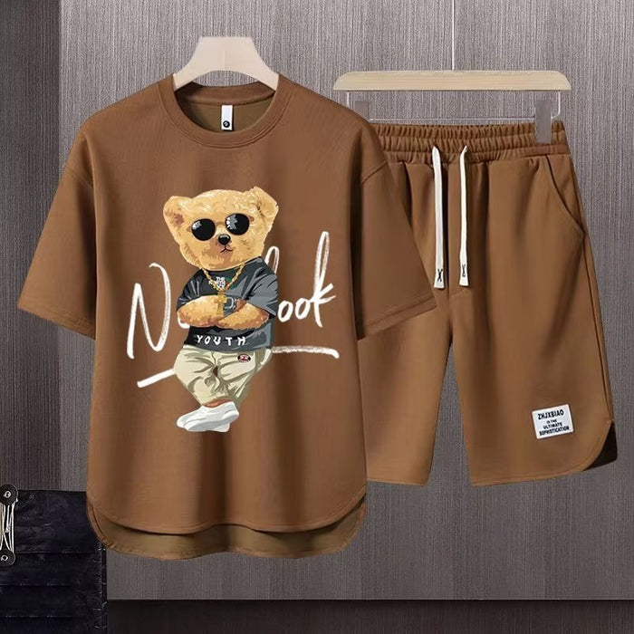 Short-sleeved T-shirt Summer Men Leisure Set Teenagers