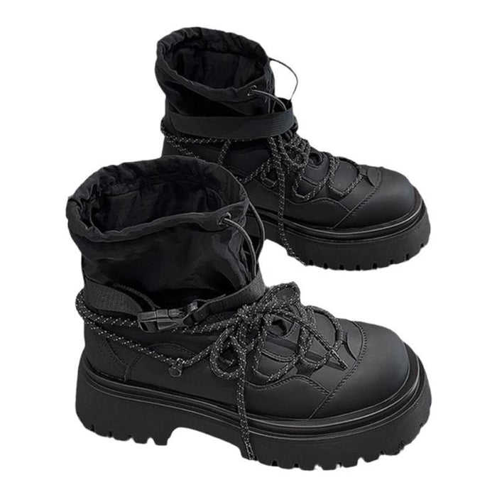 Retro Hiking Handsome Platform Worker Boot Women