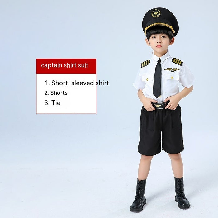 Captain Uniform Children Pilot Suit