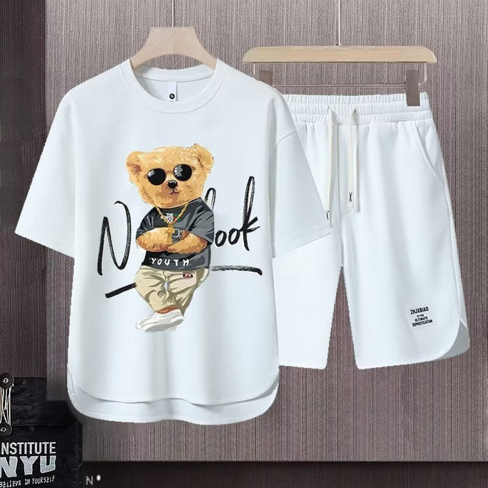 Short-sleeved T-shirt Summer Men Leisure Set Teenagers